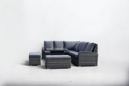 Rattan Anna Corner Sofa with Lift Table + 2 Bench Stools | GCV1308V-6C