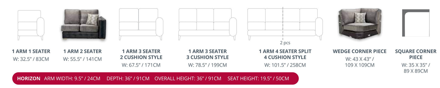 Red Rose Horizon Sofa Range