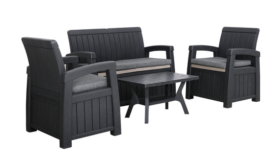 Rattan Storage 2 seater Sofa Set with cushions | AMIR | Faro 05