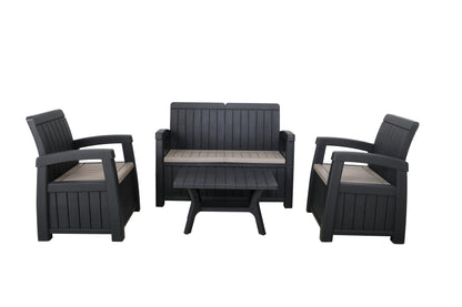 Rattan Storage 2 seater Sofa Set with cushions | AMIR | Faro 05