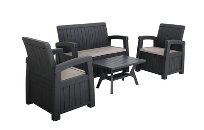 Rattan Storage 2 seater Sofa Set with cushions | AMIR | Faro 05
