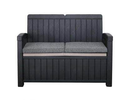 Rattan Storage 2 seater Sofa Set with cushions | AMIR | Faro 05