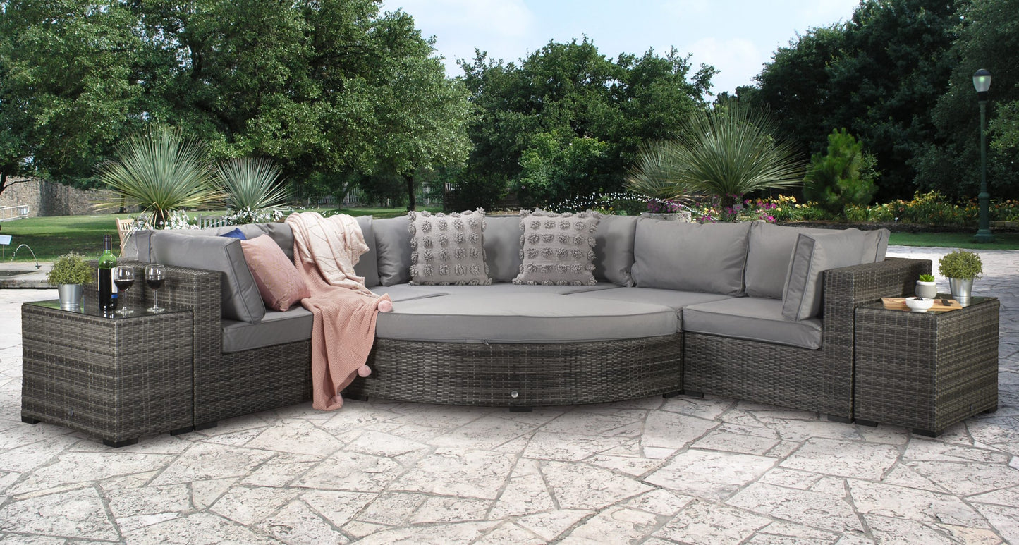 Rattan Jessica Modular Corner Sofa Set Grey | Jess0005