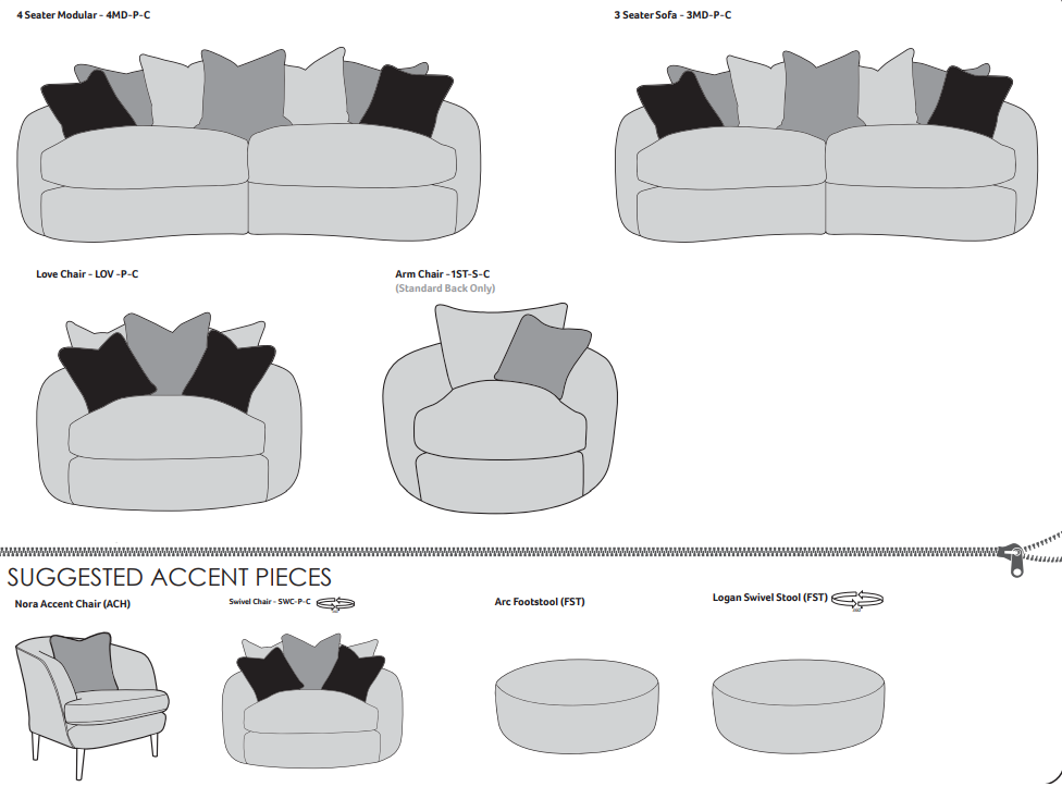 Logan Fabric Sofa Collection | Buoyant Upholstery