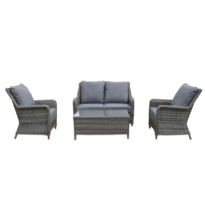 Rattan 4 Seater Sofa Set with Chairs | Mia0008