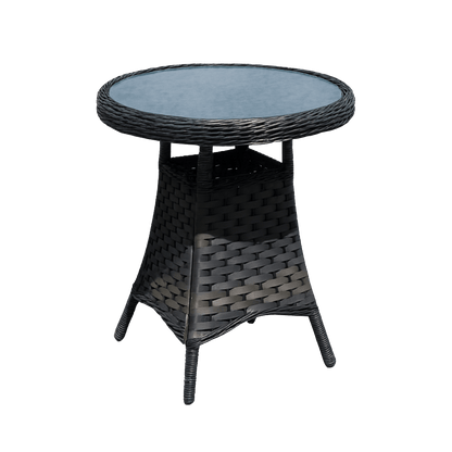 NEW Tammy Rattan Garden Grey Bistro Set Table + 2 Chairs