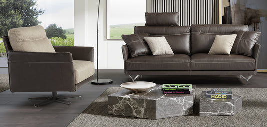 Poseidon Leather Sofa Collection | Newtrend Concepts Italia
