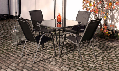 Rio 4 Seater Stacking Dining Set | AMIR | RIO-01
