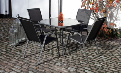 Rio 4 Seater Stacking Dining Set | AMIR | RIO-01