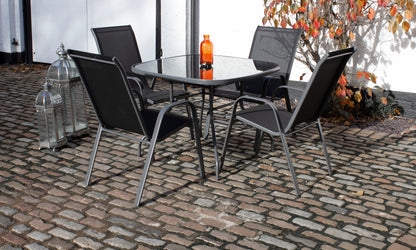 Rio 4 Seater Stacking Dining Set | AMIR | RIO-01