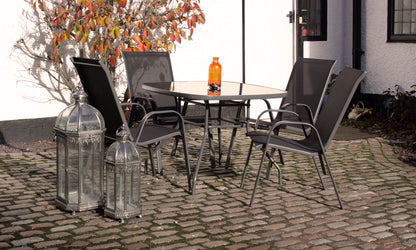 Rio 4 Seater Stacking Dining Set | AMIR | RIO-01