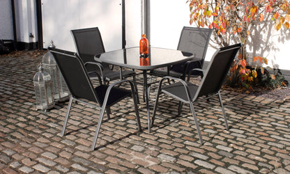 Rio 4 Seater Stacking Dining Set | AMIR | RIO-01