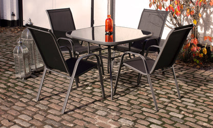 Rio 4 Seater Stacking Dining Set | AMIR | RIO-01