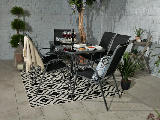 Rio 6 Seater Stacking Dining Set | AMIR | RIO-02