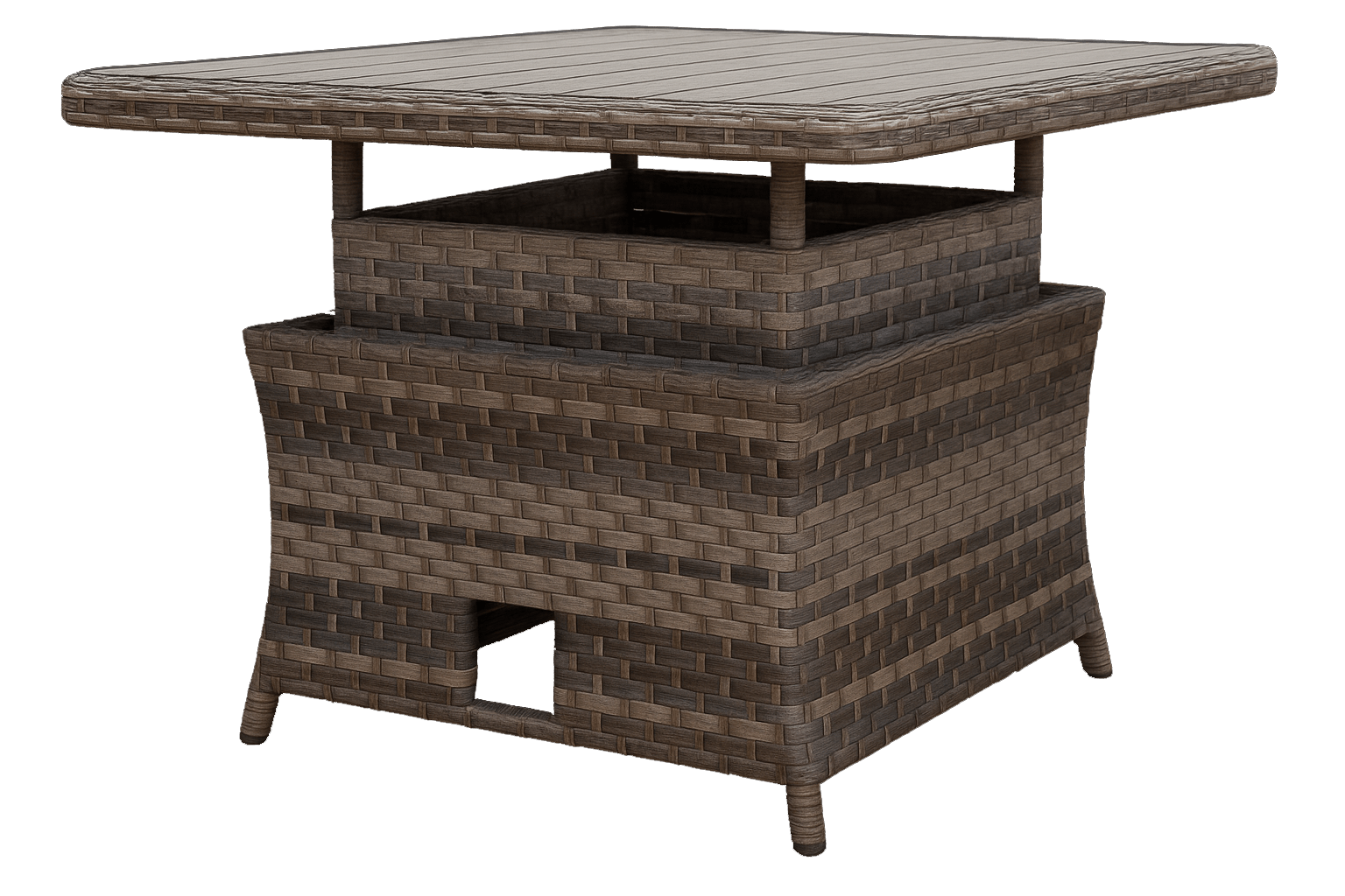 Rattan Ledbury Casual Corner Sofa Set with Lift Table