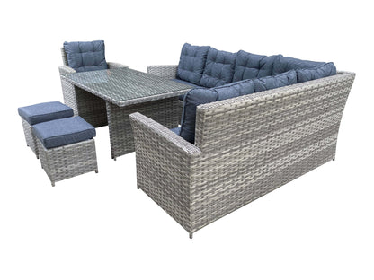 Rattan Skylar Dining Corner Sofa With Table | SKYL140GS