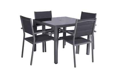 Sorrento 4 Seater Dining Set Including Parasol | AMIR | SOR-01