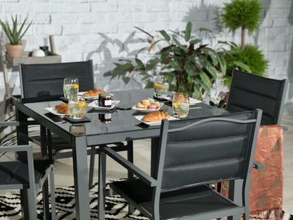 Sorrento 4 Seater Dining Set Including Parasol | AMIR | SOR-01