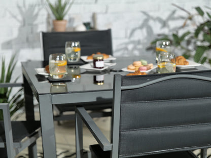 Sorrento 4 Seater Dining Set Including Parasol | AMIR | SOR-01