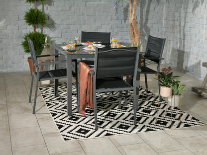 Sorrento 4 Seater Dining Set Including Parasol | AMIR | SOR-01