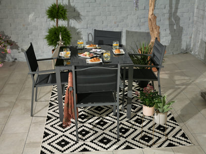 Sorrento 4 Seater Dining Set Including Parasol | AMIR | SOR-01