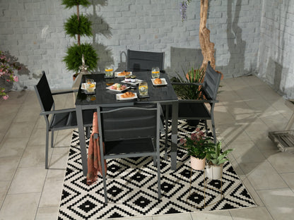 Sorrento 4 Seater Dining Set Including Parasol | AMIR | SOR-01