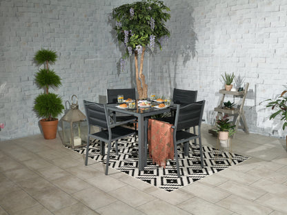 Sorrento 4 Seater Dining Set Including Parasol | AMIR | SOR-01