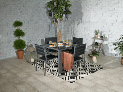 Sorrento 4 Seater Dining Set Including Parasol | AMIR | SOR-01