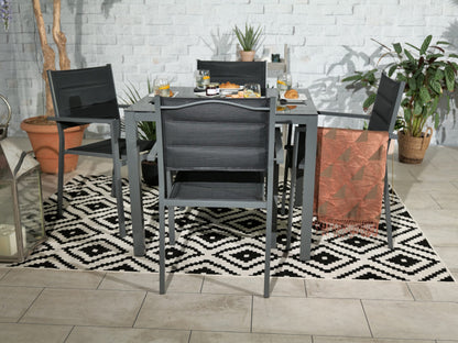 Sorrento 4 Seater Dining Set Including Parasol | AMIR | SOR-01
