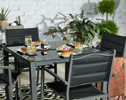 Sorrento 4 Seater Dining Set Including Parasol | AMIR | SOR-01