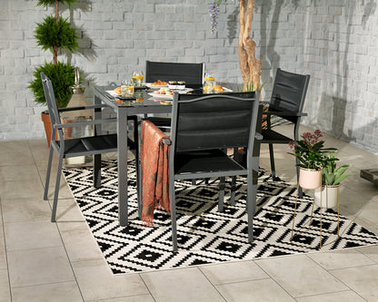 Sorrento 4 Seater Dining Set Including Parasol | AMIR | SOR-01