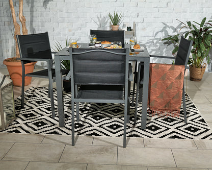 Sorrento 4 Seater Dining Set Including Parasol | AMIR | SOR-01
