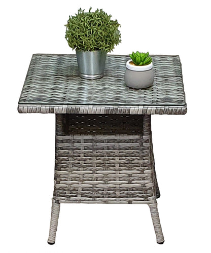 Rattan Grey 3 Piece High Back Lounge Set | Sarah | Sara0175