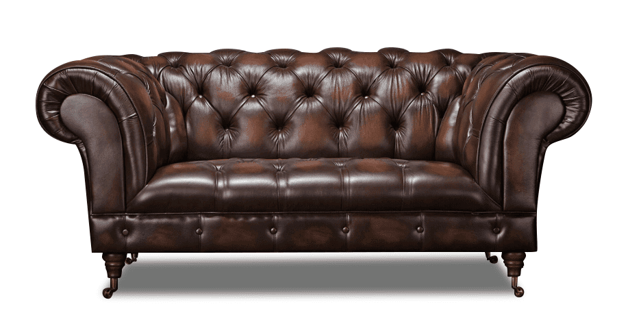 Trafalgar Leather 2 Seater Chesterfield Sofa | Arnie