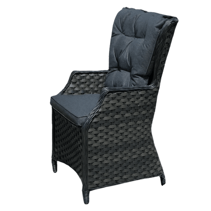 NEW Tammy Rattan Garden Grey Bistro Set Table + 2 Chairs