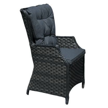 NEW Tammy Rattan Garden Grey Bistro Set Table + 2 Chairs