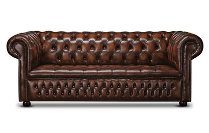 Trafalgar Leather 3 Seater Chesterfield Sofa | Arnie