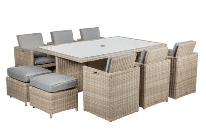 Rattan Wentworth 10 Seater Cube Set | AMIR | WEN10CUB-WS