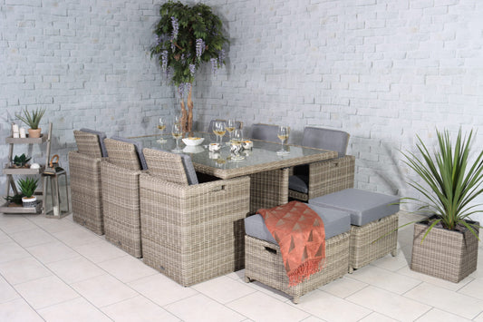 Rattan Wentworth 10 Seater Cube Set | AMIR | WEN10CUB-WS