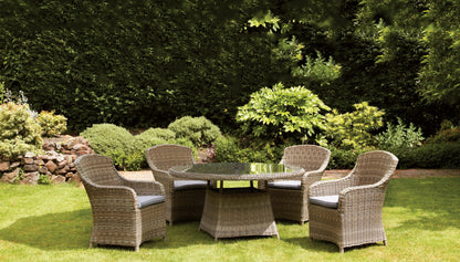 Rattan Wentworth Imperial 4 Seater Dining Set  | AMIR | WEN110IMP-WS
