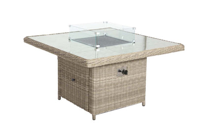 Rattan Wentworth Fire Pit 7pc Deluxe Modular Corner Dining / Lounging Set | AMIR | WEN120FP