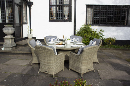 Rattan Wentworth Imperial 6 Seater Dining Set | AMIR | WEN140IMP-WS
