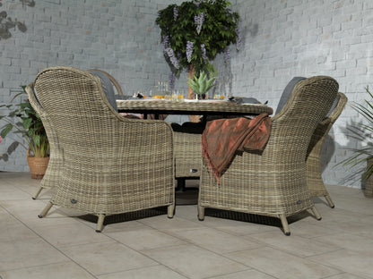 Rattan Wentworth Imperial 6 Seater Dining Set | AMIR | WEN140IMP-WS