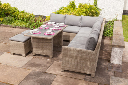 Rattan Wentworth Adjustable Corner Dining Set | AMIR | WENADJMOD-WS