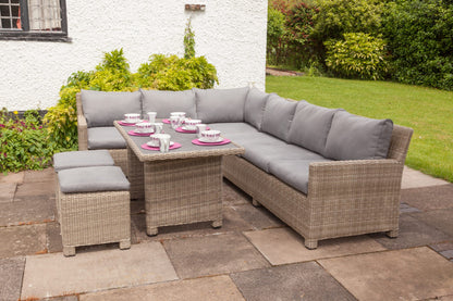 Rattan Wentworth Adjustable Corner Dining Set | AMIR | WENADJMOD-WS
