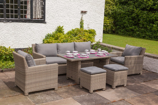 Rattan Wentworth Adjustable Sofa Dining Set | AMIR | WENADJSOF-WS