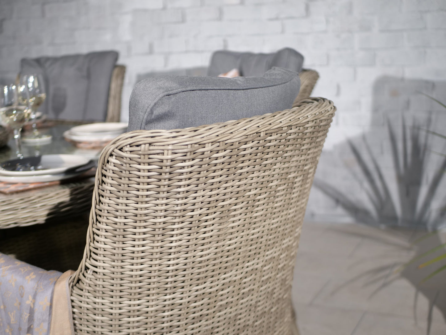 Rattan Wentworth 6 Seater Ellipse Imperial Dining Set | AMIR | WEN200xCOM-WS