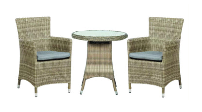 Rattan Wentworth Bistro Set 2 Seater Carver  | AMIR | WEN70CAR-WS