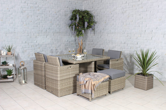 Rattan Wentworth 8 Seater Cube Set | AMIR | WEN8CUB-WS