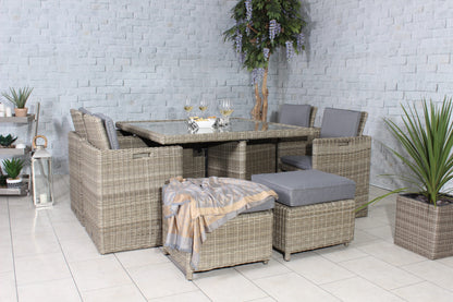 Rattan Wentworth 8 Seater Cube Set | AMIR | WEN8CUB-WS
